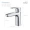 Kibi Harmony Single Handle Bathroom Vanity Sink Faucet with Pop Up Drain C-KBF1011CH-KPW100CH - alternate 5